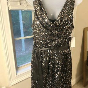 Bisou Bisou black sequence dress new with tags